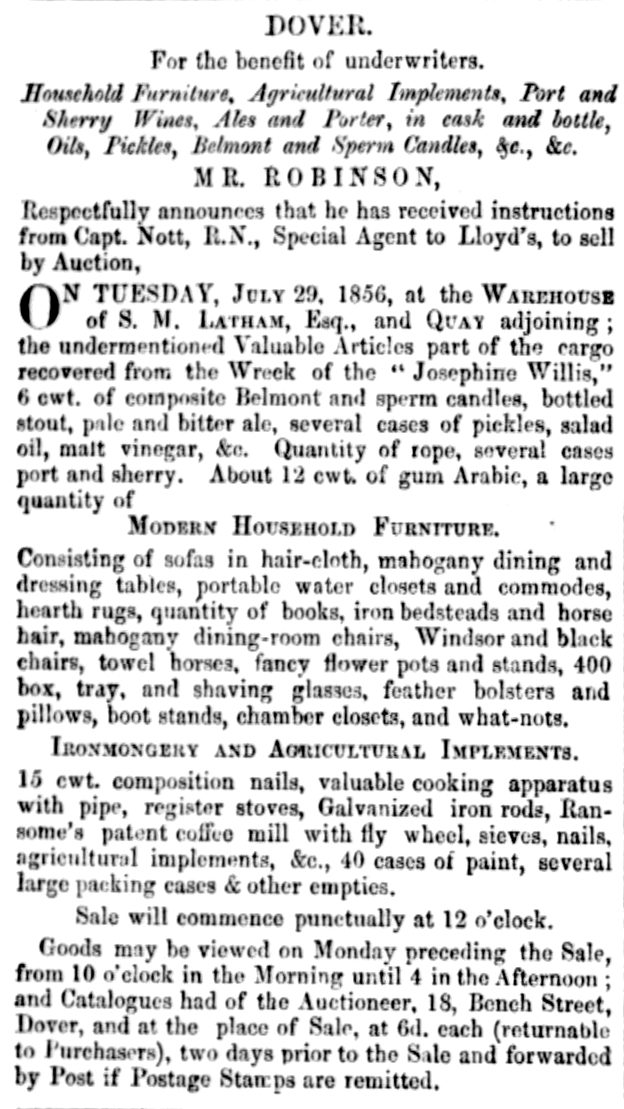 Auction 29 July 1856