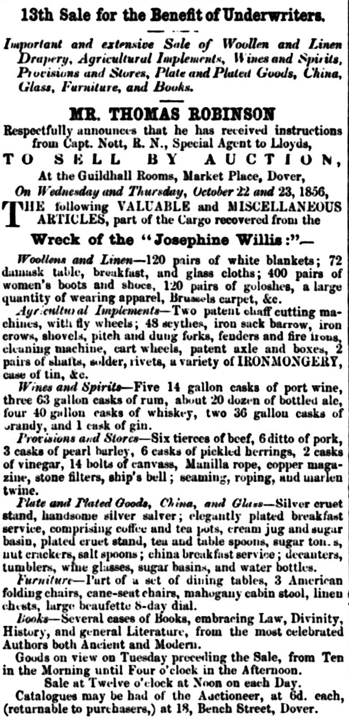 Auction 22 / 23 October 1856