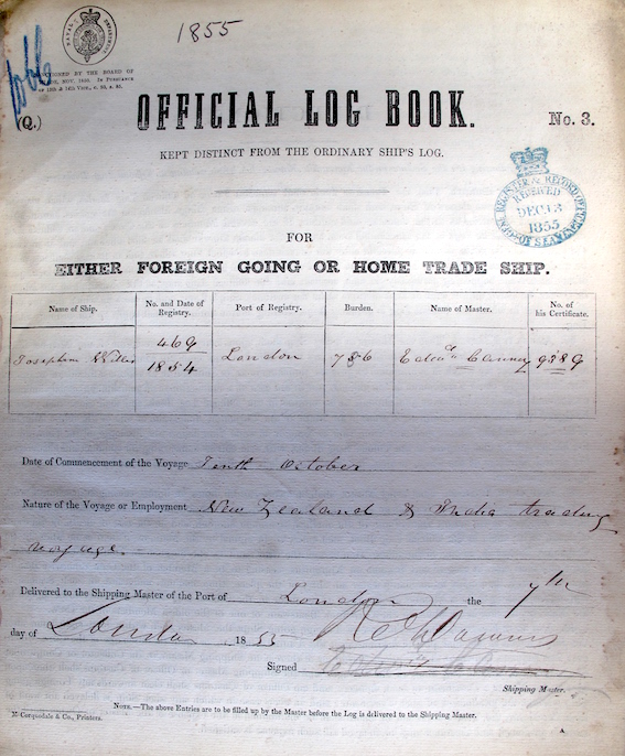 Official Log Book Josephine Willis